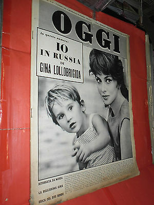 GIORNALE-RIVISTA-SETTIMANALE-OGGI-N31-DEL-1961-gina-lollobrigida-141851238433