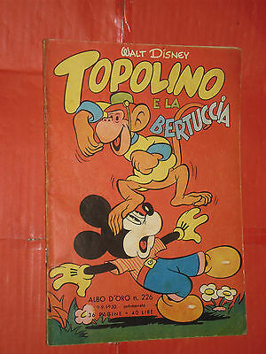 ALBO-ORO-N-226-lg-originale-1950-DISNEY-MONDADORI-topolino-e-la-bertuccia-raro-162199203364