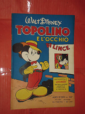 ALBO-ORO-N-247-lg-originale-1950-DISNEY-MONDADORI-topolino-e-occhio-di-lince-142268933177
