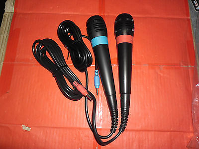 COPPIA-DI-MICROFONI-SING-STAR-ROSSO-E-BLU-SONY-PER-PLAYSTATION-ADATTATORE-USB-162360490378